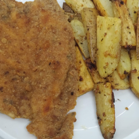 milanga de pollo con papas al horno milanga de pollo con papas al horno